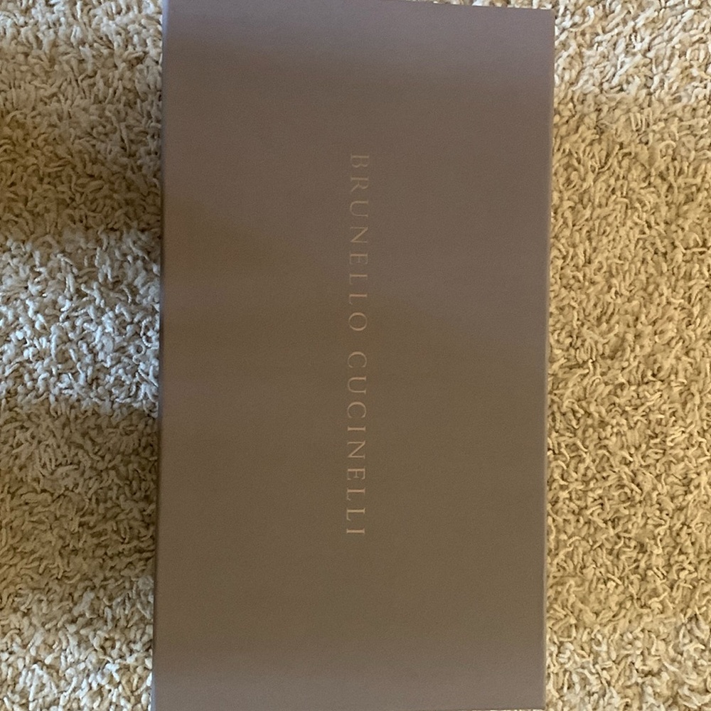 Brunello Cucinelli shoe box.  Gray.  4 3/4” deep, 14 1/2”x8”. Great condition